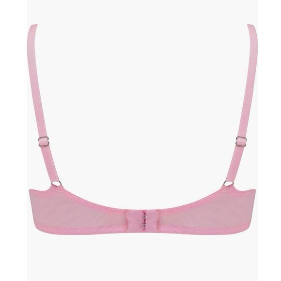 Scarlett Gasque Sheer Pink Polkadot Bra women’s size 34DD NEW - Picture 2 of 6